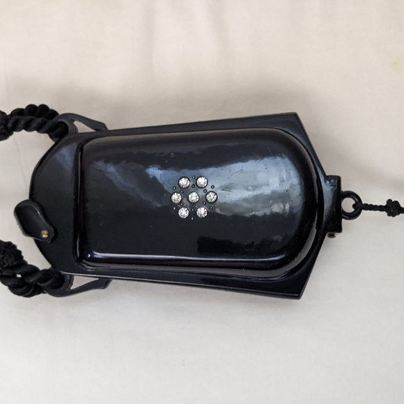 Antique 1920s French Vanity Bag Compact with Lipstick 💄 Tassel - Picture 3 of 10